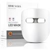 HIME SAMA Maschera Viso Led, maschera per la cura della pelle con luce rosso + nir e blu per rughe antietà, maschera per ringiovanimento della pelle domestica per viso ‎Miracle STAR RB-018