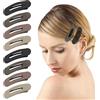 EKKONG 8 Pezzi Mollettone Capelli Donna, Fermaglio Piatto Da Donna Fermagli per capelli piatti antiscivolo per un look confortevole
