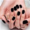 VelvetGlow Matte Black Press on Nails Short Square, 120 Pcs, unghie finte quadrate corte, 12 misure, unghie acriliche adesive a piena copertura, unghie finte opache con colla e tab di gel