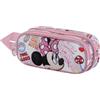 Disney Minni Mouse Power-Astuccio 3D Doppio, Rosa, 22 x 9,5 cm