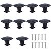 Natuce 10PCS Nero Pomelli per Porta, Ø30mm Pomolo per mobile, Pomelli per Mobili con Viti, Maniglia per armadietto, pomelli per porta, Pomelli per Cassetti per porta, armadio, cassetto e credenza (A)