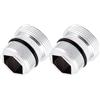 Duronge 2 Pcs Adattatore Rubinetto per Cucina, Adattatore per Rubinetto Miscelatore M18.5 - M22, Connettore per Rubinetto in Metallo, Compatibile Per Ikea, Grohe, Neoperl Tj, Filtro Brita