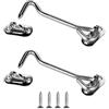 drado 2 Pack Ganci per cabina Gancio per cancello e chiusura girevole a occhiello Ideale per fissare e tenere aperte le porte del capannone Cancelli del giardino Porte e finestre dell'armadio