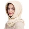 TAGVO Cappello con Scaldacollo Donna Inverno, 2 in 1 Slouch Cappello in Maglia da Antivento Caldo Elastico, Termico Cappelli Berretto Beanie e Scaldacollo per Donna Lavorare, Ciclismo, Escursionismo