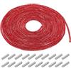 QUARKZMAN 4mm x 5m Nastro di Strass Catena con Strass Corda Cristallo Lacci Scarpe per Decorazione Fai Da Te Sneakers Maglioni Creazione di Gioielli Vestiti, Rosso con Aghi Connettori