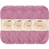 BambooMN JubileeYarn Baby Gomitolo da 50 g di filo morbido in bambù e cotone, color zucchero filato, 4 matasse