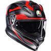 Agv casco integrale K7 E2206 Glimpse - Nero Rosso opaco