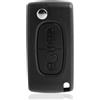 SopwMap Custodia con 2 Pulsanti, Cover Chiave di Ricambio C1, C2, C3, C4, C5, C6, Dispatch, Berlingo, Grand Picasso, 107, 206, 207, 208, 307, 308, 407 - Modello CE0536