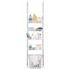 BAOYOUNI Scaffale Telescopico con 4 Cestelli, Mensola Portaoggetti sopra Toilette, Scaffalatura Salvaspazio per Bagno, Lavanderia, Camera da Letto, Ufficio o Cucina, Regolabili in Altezza, Avorio