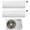 Samsung Climatizzatore Samsung Dual Split Inverter WindFree Avant S2 9000+9000 BTU, AJ040TXJ2KG, Wi-Fi Integrato
