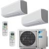 Daikin Climatizzatore Condizionatore Daikin Sensira Dual Split 9000 + 9000 BTU R32 Inverter Wi-Fi A+++, 2MXF40A + CTXF25F + CTXF25F
