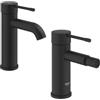 Grohe Essence Set 2 Accessori Miscelatore Monocomando per Lavabo e Bidet Taglia S Nero Ultra Opaco ,