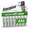Energizer Recharge Power Plus - Batterie Ricaricabili AA (Confezione da 8) - Pile 2000 mAh NiMH - pronte all'uso - potenza di lunga durata - 100% imballaggio riciclabile privo di plastica
