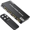 Ticenpe Switch HDMI 4K 30Hz 4 in 1 Out con Telecomando IR, Supporta HDCP 1.4 HDR 3D, Compatibile con PS5/4, Xbox, Apple TV, Skybox, Blu-Ray, HDTV