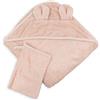 BAMBOOM Asciugamano Neonato Bamboom Con Orecchie-Guanto e Cappuccio 75x75 warm Pink