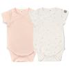 BAMBOOM Body Maniche Corte Tulips/Rosa Mix - Taglia 12-18 Mesi - 2 Pezzi Rosa e Bianco