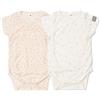BAMBOOM Body Maniche Corte Print Flower Mix - Taglia 12-18 Mesi- 2 Pezzi Rosa e Bianco