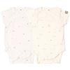 BAMBOOM Body Maniche Corte Print Animals Mix - Taglia 9-12 Mesi- 2 Pezzi Rosa e Bianco