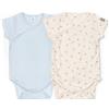 BAMBOOM Body Maniche Corte Print Fish/Azzurro Mix - Taglia 12-18 Mesi- 2 Pezzi Rosa e Azzurro
