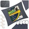 Plonos Parasole Impermeabile 180 g/m² Protezione UV Rettangolare 4 x 3 m Grigio