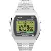 Timex Orologio da uomo unisex T80 Cassa in acciaio inossidabile argento Movimento digitale Quadrante Bracciale in acciaio argentato con chiusura pieghevole 5ATM
