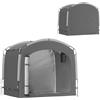 Outsunny Tenda per biciclette rifugio per biciclette portatile per 3-4 biciclette con 2 tasche laterali 205 x 140 x 188 cm grigio scuro