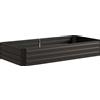 Outsunny Aiuola orto fioriera rettangolare in acciaio zincato con tutori per pomodori e piante rampicanti 180 x 90 x 29,5 cm | Aosom Italy