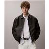 Calvin Klein Giubbotto bomber in ecopelle Nero Uomo