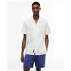 Tommy Jeans Camicia a maniche corte in misto lino Ecru Uomo