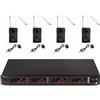POWER DYNAMICS PD504B sistema UHF + 4 microfoni ad archetto wireless