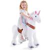 PonyCycle Ufficiale Classico Modello U Unicorno Giocattolo Cavalcabile per Bambini Regalo Bambina Unicorni (con freno e suono/altezza 90 cm/Taglia 4 per 4-7 Anni) Unicorno Bianco Ux404