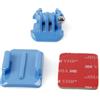 MAXY SUPPORTO ADESIVO FIBBIA INNESTO RAPIDO BLU PER GOPRO NYLOX TREVI AKASO APEXCAM COOAU WOLFANG EZVIZ