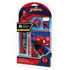 SRV Hub Set di cancelleria per la scuola di Spiderman, 5 pezzi, per bambini, quaderno A5, gomma, matita, righello, temperamatite, regali Marvel per ragazzi dai 3 anni in su