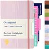 Ottergami - Bullet Journal Puntinato - Quaderno A5 - Agenda, Taccuino, Diario - Notebook Dotted Journal - Bullet Planner - Copertina Rigida - 150gsm Carta | Stencil, Portapenna