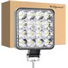 Willpower 1Pcs fari led fuoristrada, 3,3 pollici 48W fari led auto, Impermeabile faretti led 12v per Auto Moto Trattore Camion Escavatore SUV ATV Barca