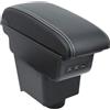 OYHCM Bracciolo Centrale per VW POLO Mk5 6R Vento 2002-2009, Doppio Scomparto, Pelle Nera, Facile da Installare, Accessorio Auto Personalizzato