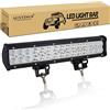 AUXTINGS 38 cm 90W Barra Led Fuoristrada fari faretti barre luminose a LED Luce di guida con fascio ristretto da per fuoristrada camion SUV 4WD fendinebbia,CC 12V 24V