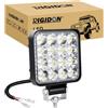 RIGIDON 1 Pcs Mini Faro da Lavoro Led, 3.3 Pollici 48W Spot Luci, Fari di Profondità, Tripla Fila Barra Led Fuoristrada Per Auto Trattore Escavatore Camion SUV ATV 4x4, 12V 24V 6000K