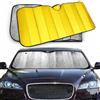 LEIVESTE - Parasole per auto Parabrezza interna pieghevole con elastici e ventose, coperture per sole contro i raggi UV (oro)
