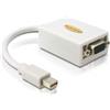 Delock Adapter DELOCK DisplayPort mini St.15pin Bu. VGA 0,18m [wh] [65130]