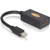 Delock Adapter DELOCK DisplayPort mini St.19pin HDMI-Bu. 0,18m [bk] [65099]