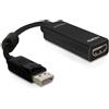 Delock Adapter DELOCK Displayport St.High Speed HDMI-Bu. 0,22m [bk] [61849]
