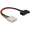 Delock Cable Adapter DELOCK SATA 15pin.St. 4pin Molex Bu. 0,12m [60115]