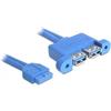 Delock Cable Adapter DELOCK USB3.0 Pinheader Bu.2x USB3.0 Bu. 0,45m [bu] [82941]