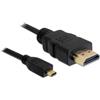 Delock HDMI/Micro HDMI Cable M/M 2 m DELOCK High Speed Ethernet [bk] [82664]