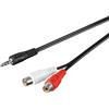 Noname Cavo Audio 3,5mm stereo - 2x Cinch St/Bu 1,50m bulk [--]