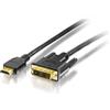 Equip HDMI Cable Equip HDMI Typ A - DVI(18+1) St/St 3,00m black [119323]