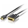 Equip HDMI Cable Equip HDMI Typ A - DVI(18+1) St/St 5,00m black [119325]