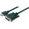 Noname HDMI Cable Typ A - DVI(18+1) St/St 2,00m black [AK-330300-020-S]