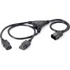 Equip Y-Power Cable Equip IEC C14 - 2x IEC C13 St/Bu 1,60m [112210]
